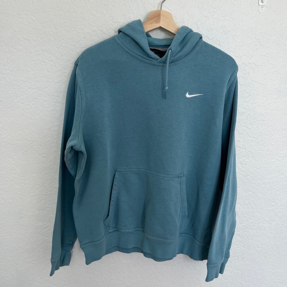 Nike Men’s Club Fleece Pullover Hoodie Blue Teal Size Large